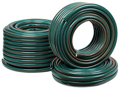 STRÜBER Gartenschlauch 4-lagig (3/4 Zoll – 20 m Länge) BOS Bewässerungsschlauch mit Kreuzgewebe UV-beständig Schlauch PVC flexibler Wasserschlauch