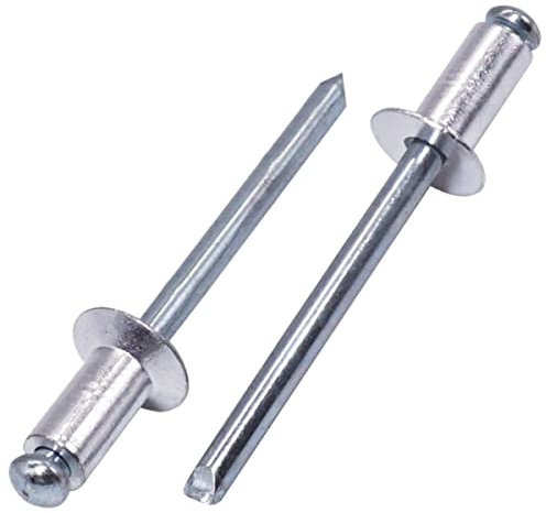 SKIR'CO (50 pièces) Rivets aveugles à tête fraisée en aluminium 4.8 x 10 mm Mandrin en acier Rivets pop
