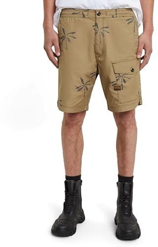 G-STAR RAW Sportträningsshorts, flerfärgad (safari bananträd D21039-d386-g629), 28W herr, Flerfärgad (safari bananträd D21039-d386-g629), 28W