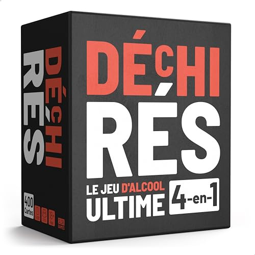 SLSK Games Déchirés - Le Jeu à Boire Ultime - Jeu à Boire avec 100 Cartes - Jeu de Boisson - Jeu de Cartes - Jeu de fête pour Adultes - dès 18 Ans - édition française