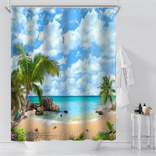 aupawdy Rideau Douche 180x180CM Rideau de Douche Anti Moisissure Rideaux de Douche Imperméable pour Salles de Bains, Baignoires Domestiques, Salles de Douche, Hôtels