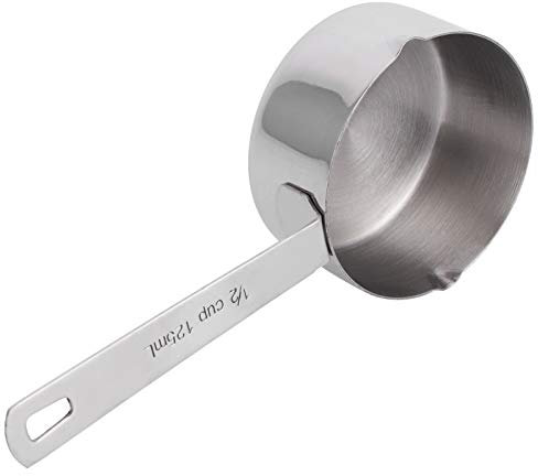 Exquisite 304 Messung in Tasse Edelstahl mit Gesunder Tasse für den Täglichen Kochbedarf (1/2 Tasse 125 ml)