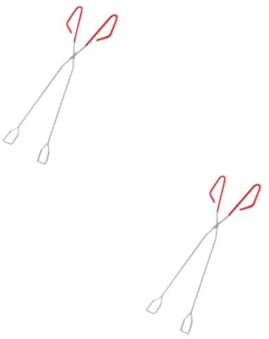 Toddmomy 2piezas De Barbacoa De Inoxidable Extra Largas Para Camping y Asados Herramienta De Agarre Para Utensilios De Cocina Para Fuegos y Parrillas