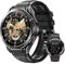 OUKITEL Smartwatch Herren GPS - 5ATM Wasserdicht Militär Fitnessuhr, 1,43 Zoll AMOLED Display mit Herzfrequenz Oxymetrie Schlafüberwachung Kompass Luftdruck, 480mAh Akku 100+ Sportmodi