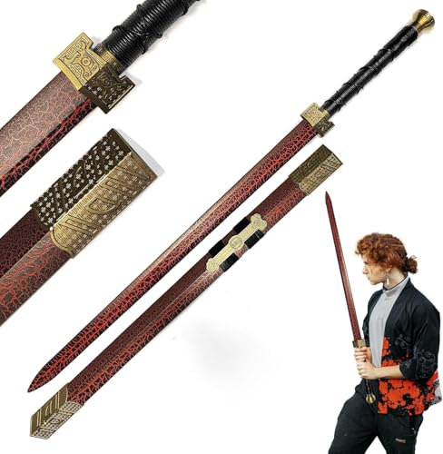 Bokken aus Holz, Shinai, Katana Wakizashi Tanto, Waffenzubehör aus Holz für Kendo-Schwert, Kendo-Schwert, Samurai-Schwert, Cosplay Rollenspiel (Chinesisches Schwert Jian)