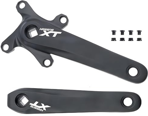 kefeimumu Juego de bielas para Bicicleta de aleación de Aluminio, cuadradas, para 8/9/10/11 velocidades, bielas de Bicicleta de montaña de 170 mm, 104 BCD (Brazos de biela Izquierdo y Derecho)