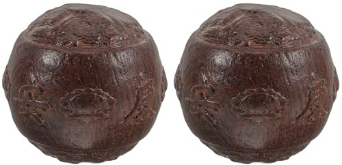 WRITWAA Bolas de Masaje de Madera para Manos, 1 Par, Pelota de Masaje de Palma, Relajantes y Portátiles, Masajeador Manual para Aliviar Tensión y Estimular Músculos, Uso en Bienestar