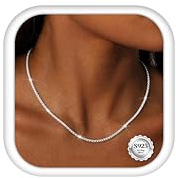 Dochais silver necklaces for women s925 sterling silver clasp chain