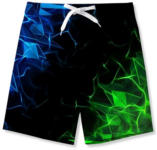 Fanient Pantaloncini da Bagno per Bambino Bauli da Bagno a Rapida Asciugatura Stampa 3D Colorfu Octopus Ragazzi Costumi da Bagno Boxer