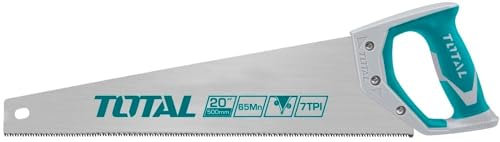 Total Tools - Scie à bois | Longueur 500 mm | Épaisseur 0,9 mm | Lame à double coupe | Scie à découper du bois | Idéal pour les travaux de charpentier