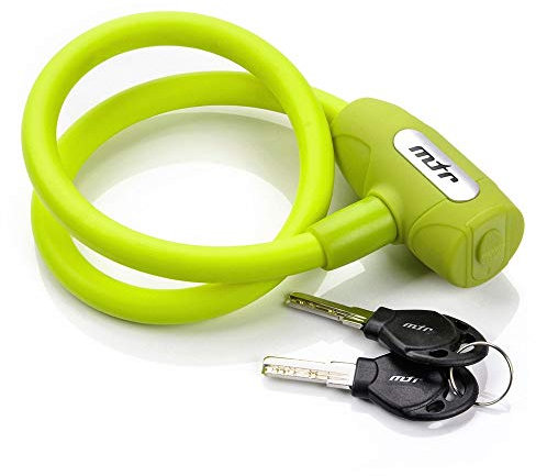 meteor Kabelschlösser Fahrradschloss Key Lock Kette Kombination Kabel Code Lock für Fahrrad Outdoor Bike Roller Grill & Sonstiges (65 cm Key Lock Grun)