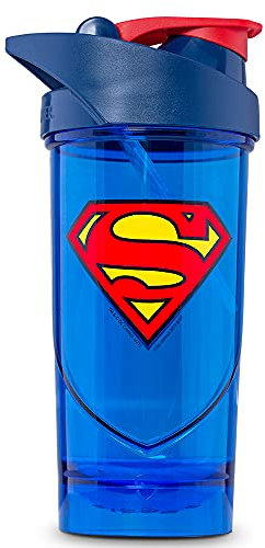 Shieldmixer Hero Pro Classic Shaker for Whey Protein Shakes and Pre Workout, BPA Free, 700 ml, Superman Classic