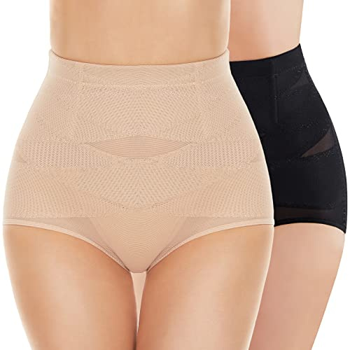 SIMIYA Women Tummy Control Knickers High Waisted Shapewear | Slimming Underwear Comfort Body Shaper, No Roll Down
