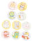 VILLCASE 120 Stück Kinderpflaster, Mini Pflaster Kinder, Cartoon Tiermuster, Runde 2,2cm Durchmesser, Flexibles Stoffpflaster für Kleine Wunden Pickel Impfungen und Blasen