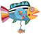 Enesco Allen Designs Regenbogenfisch-Uhr