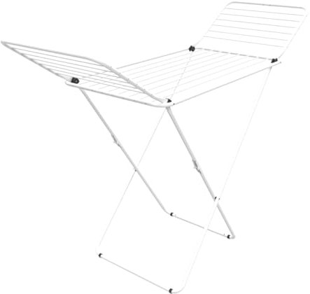 Vileda Stendibiancheria da interno Crono | Fili antipiega XXL per ridurre i segni sul bucato | 20 metri di spazio di stenditura | Ruote per il trasporto a pieno carico | Gambe a X