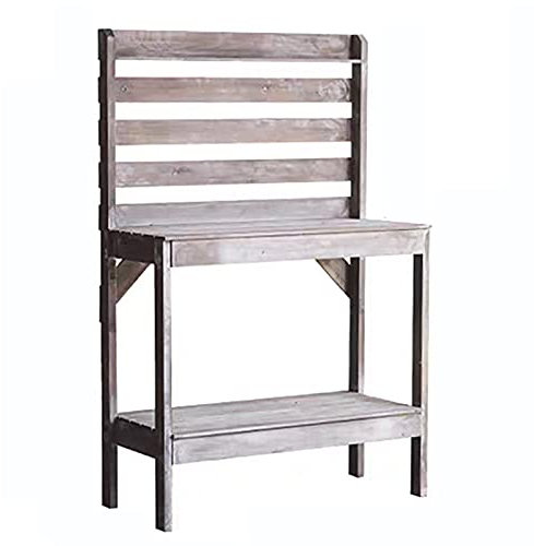 Potting Bench Work Table with Storage - Wooden Garden Work Station for Patio, Greenhouse, Porch, Backyard, Balcony - Outdoor Gardening Planting Tables with Open Shelf