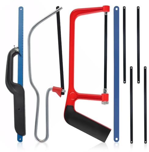 3 PCS Hacksaw for Metal Cutting, Metal Saw, Hack Saw, 12-Inch, 6-Inch, Mini Hacksaw for Cutting Plastic Wood PVC Pipe Tile