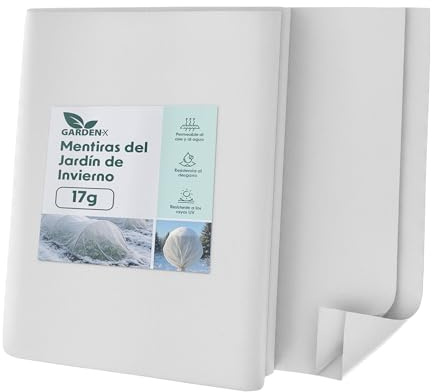 GARDENIX Toison Non-tissée d'hiver pour Plantes - 17 g/m² - 1,6 x 15 m (24 m²) - Non tissée de Protection hivernale pour Plantes