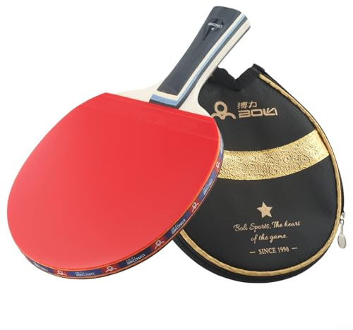 Racchetta da ping pong resistente e robusta a 7 strati in legno per giocare competitivo con manico esteso