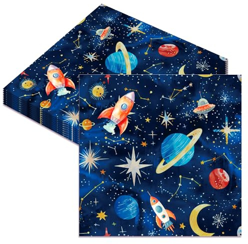 40 servilletas de papel con motivos espaciales para fiestas galácticos servilletas de papel con motivos astronautas