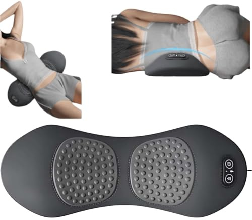 Dr. Vitalex OrthoFlex Pro 2025 ryggmassageapparat (testvinnare) – elektrisk massageapparat med värme, vibration och ländryggsstöd mot ryggsmärta och för lindring av ryggraden. Perfekt (svart)