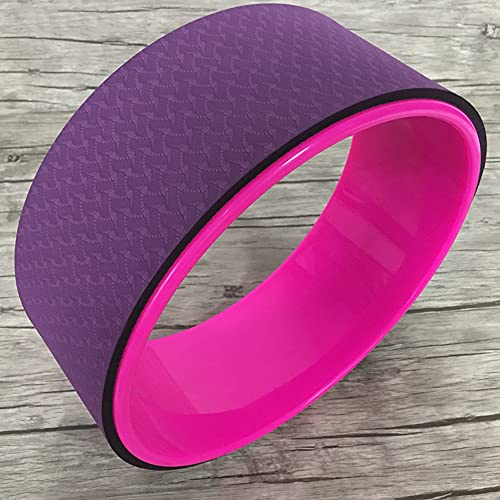 DIRBAK Juego de 4 Ruedas y Bloques de Yoga con Correa de Estiramiento para Pilates, Yoga y Ejercicios, Disponible en Morado, Rosa y Negro (Púrpura)