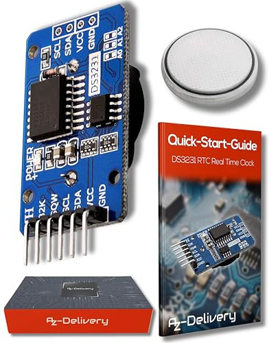AZDelivery Real Time Clock RTC kompatibel mit DS3231 I2C Echtzeituhr kompatibel mit Arduino und Raspberry Pi inklusive E-Book!