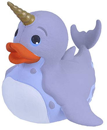 Wild Republic Rubber Duck, Narwhal, Gift for Kids, Great Gift for Kids and Adults, 4 inches