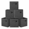Storage Bins,Set Of 6 Storage Baskets, Foldable Storage Cubes Fabric Basket with Handle for Bedroom Home Office, Collapsible Nursery Drawer Organizer, 10.6 x 10.3 x 10.9 (Black)