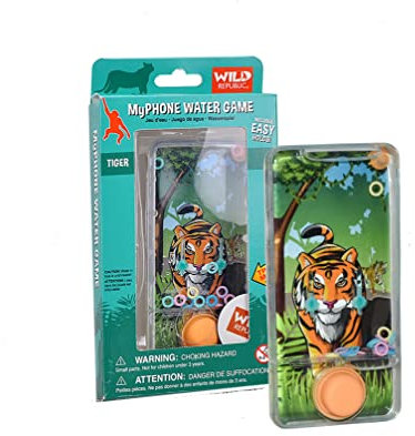 Wild Republic MyPhone Tiger, Kinder-Telefon, Wassertelefon-Spiel, Spielhandy, Reisespielzeug, Spiele für die Autofahrt, großartig, um viele Stunden eigenständig zu spielen, 15