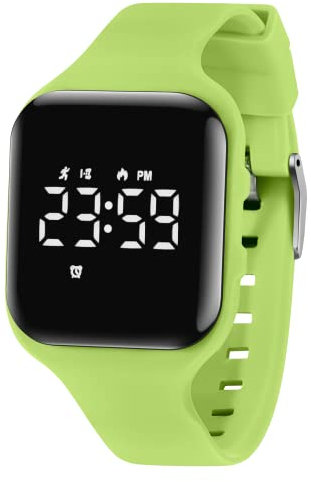 Digital Sports Watch, Fitness Tracker with Pedometer Step Counter Vibrate Alarm Calorie Distance Stopwatch Exercise Waterproof Rechargeable Walking Outdoor Silicone Wrist Watches for Boys Kids
