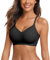 Vertvie Nahtloser BH Damen Ohne Bügel Bequeme Push Up Soft BH V Ausschnitt Weicher Bustier Seamless Bra Ultrakomfortable Gepolstert Bralette T-Shirts(1pc: Schwarz,M)