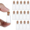 Larrel 15 Stück Reagenzglas mit Korken, Mini Glasflaschen 2 ml Kleine Glasflaschen mit Korken DIY Deko Klare Fläschchen Glas zum Befüllen Wunschflaschen für Basteln, Hochzeit, Halloween, Weihnachten