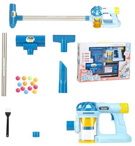 Simulerad elektrisk dammsugare leksak - kompakt ABS-struktur, sopmaskin design för roterande golv, batteridriven rörelse, fantastiskt utvecklingsset