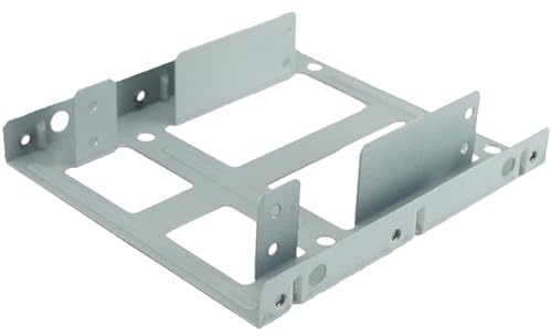 YROHGKPN Marco adaptador de disco duro de metal de alta resistencia para unidades de 2,5 pulgadas en bahías de ordenador de 3,5 pulgadas, soporte adaptador, marco de montaje de metal para discos duros