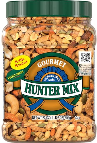Southern Style Nuts Gourmet Hunter Bulk Trail Mix, 23 oz (Pack of 1), Sesame Sticks, Roasted Peanuts, Sunflower Kernels, Almonds, Cashews & Pepitas, Mixed Nuts, Snacks for Adults & Kids