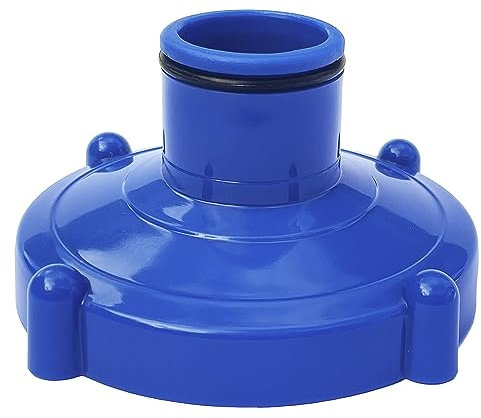 Algenschnapper Adaptateur pour aspirateur traîneau Raccord à vis 80 mm vers Tuyau 32 mm Bleu