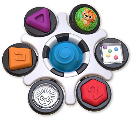 Baby Einstein Curiosity Clutch Fidget Sensory Toy and Pop It Rattle, BPA Free Infant Teether, Age 3 Months+