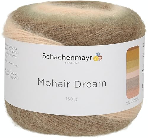 Schachenmayr/theofeel Mohair Dream color 80, Bobbel Farbverlaufswolle mit Mohair zum Stricken oder Häkeln, 9807597-00080, Silence Color, 150g