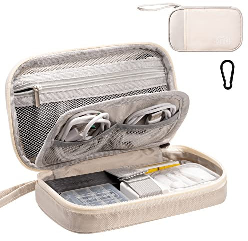 OrgaWise Kabeltasche Kabelorganizer Reisen Kabel Etui Elektronik Zubehör Organizer Tasche Universaltasche für Bag Accessories Handy Ladekabel, Powerbank, USB Sticks (RH2219C-Beige)