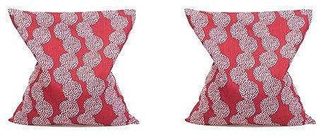 GRÜNSPECHT Kirschkern-Kissen 19x19cm, Wärmekissen für Nacken, Bauch & Rücken, Bezug aus 100% Baumwolle, für Mikrowelle & Backofen, rot (100-V5) (Packung mit 2)
