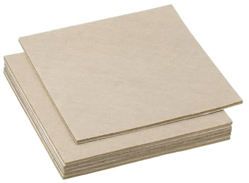 PATIKIL 100x100mm Patin en Feutre pour Meuble, 6 Pcs 3mm Épaisseur Coussinet en Feutre Carré Doux, Adhésif, Antidérapant, Anti-Rayures, pour Lampe, Meubles, Bricolage, Artisanat, Beige