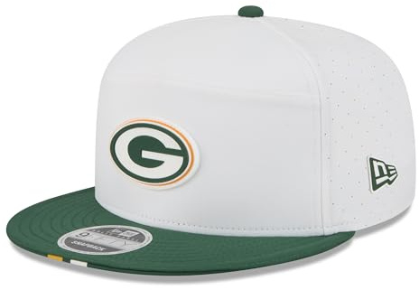 New Era 9Fifty NFL Packers KepsEra Damer/Herrar - flat brim hatt basebollkeps fitted cap Snapback, med skärm Sommar-Vinter Vår Sommar Höst Vinter - One Size grön