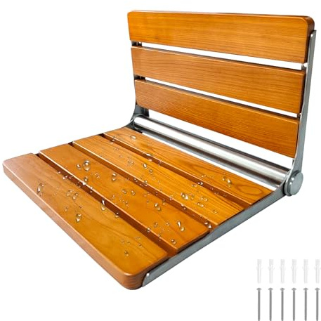 Folding Shower Seat Wall Mounted Shower Bench,Fold Down Shower Seat Wall Mounted Shower Seat,Foldable Shower Bench 316 Stainless Steel Frame 450 lbs,1 Pack Yellow