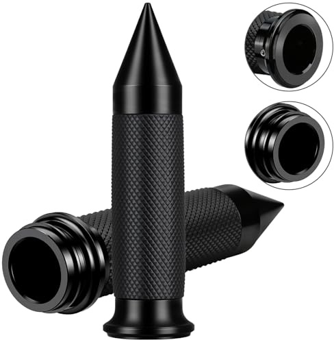 Motorcycle Hand Grips 1 Inch Handlebar Grips Electronic Throttle Compatible with Harley Davidson Touring Softail Road Street Glide Road King Black 2008-2024