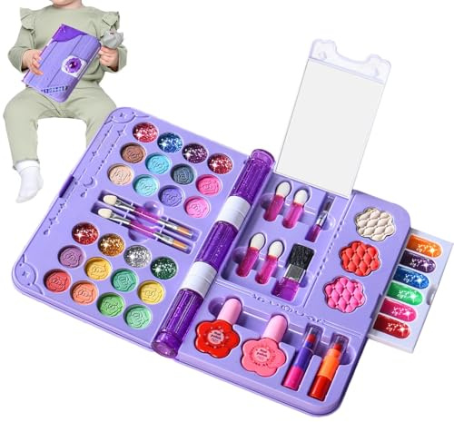Kit Trucco Per Bambine - Giocattoli Di Trucco Lavabili - Giocattoli Per Gioco Di Finzione Con - Per Bambini E Adolescenti Compleanno Festa In Costume Recite Scolastiche Spettacoli Teatrali