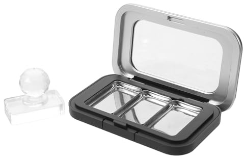 Ipetboom Empty DIY Eyeshadow and Blush Palette with Magnetic System, Lid, and Built-in Pressing Plate for Makeup Touchups and Storage, Plastic Refillable Makeup Organiser Case