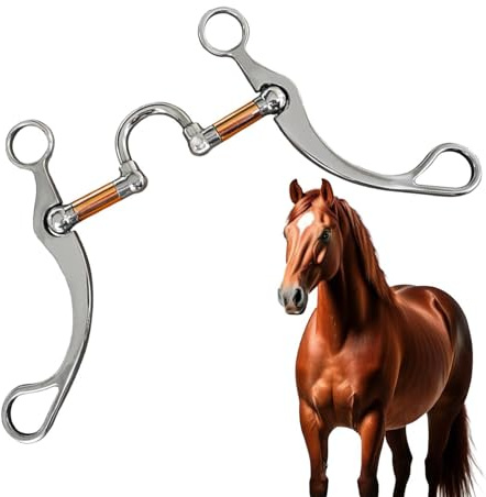 Generisch Mors de cheval Western - Longueur de la bouche : 12,7 cm - Équipement anti-traction - Mors en acier inoxydable en cuivre - 395 g - Outil de contrôle professionnel pour l'entraînement