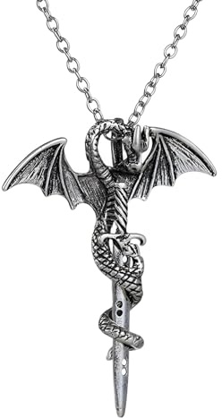 NBYGSC Dagger Necklace For Men, 925 Sterling Silver Vintage Charm Pterosaurs Sword Necklace - Ali Deep Carving Sword Pendant Islam Knife Dagger Necklace Gothic, Cross Knife Necklace